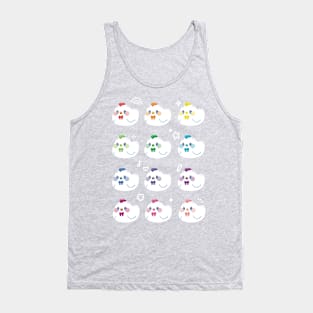 Rainbow Chicken Grid Kawaii Art Tank Top